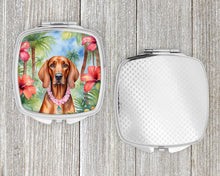 Load image into Gallery viewer, Redbone Coonhound Luau Compact Mirror – Stylish Purse Mirror with Artistic Covers