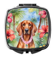 Load image into Gallery viewer, Redbone Coonhound Luau Compact Mirror – Stylish Purse Mirror with Artistic Covers