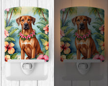 Load image into Gallery viewer, Rhodesian Ridgeback Luau Ceramic Night Light