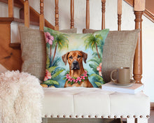 Load image into Gallery viewer, Rhodesian Ridgeback Luau Throw Pillow - 14x14 Decorative Pillow – Art for Your Home &amp; Patio