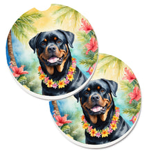 Load image into Gallery viewer, Rottweiler Luau Car Coasters – Set of 2 - Absorbent Stone with Fun &amp; Functional Artwork