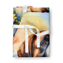 Load image into Gallery viewer, Saint Bernard Luau Apron – Artist-Designed Kitchen, BBQ &amp; Craft Apron