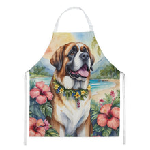 Load image into Gallery viewer, Saint Bernard Luau Apron – Artist-Designed Kitchen, BBQ &amp; Craft Apron