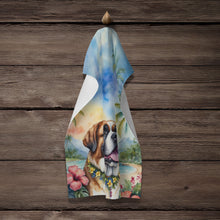 Load image into Gallery viewer, Saint Bernard Luau Kitchen Towel