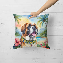 Load image into Gallery viewer, Saint Bernard Luau Throw Pillow