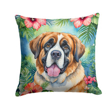Load image into Gallery viewer, Saint Bernard Luau Throw Pillow