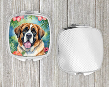 Load image into Gallery viewer, Saint Bernard Luau Compact Mirror – Stylish Purse Mirror with Artistic Covers