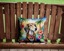 Load image into Gallery viewer, Saluki Luau Throw Pillow - 14x14 Decorative Pillow – Art for Your Home &amp; Patio