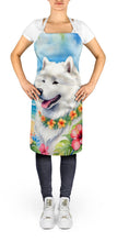 Load image into Gallery viewer, Samoyed Luau Apron – Artist-Designed Kitchen, BBQ &amp; Craft Apron
