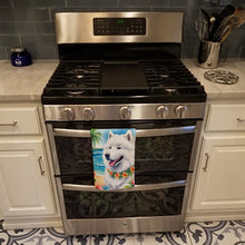 Load image into Gallery viewer, Samoyed Luau Kitchen Towel