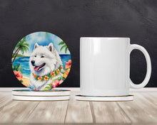 Load image into Gallery viewer, Samoyed Luau Large Sandstone Coasters Pack of 4