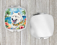 Load image into Gallery viewer, Samoyed Luau Compact Mirror – Stylish Purse Mirror with Artistic Covers