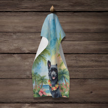 Load image into Gallery viewer, Schipperke Luau Kitchen Towel
