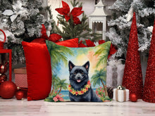 Load image into Gallery viewer, Schipperke Luau Throw Pillow - 14x14 Decorative Pillow – Art for Your Home &amp; Patio