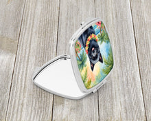 Load image into Gallery viewer, Schipperke Luau Compact Mirror – Stylish Purse Mirror with Artistic Covers