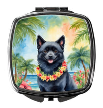 Load image into Gallery viewer, Schipperke Luau Compact Mirror – Stylish Purse Mirror with Artistic Covers