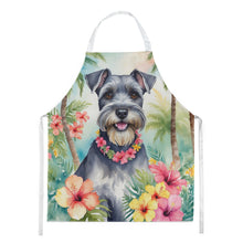 Load image into Gallery viewer, Schnauzer Luau Apron – Artist-Designed Kitchen, BBQ &amp; Craft Apron