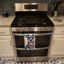 Load image into Gallery viewer, Schnauzer Luau Kitchen Towel