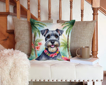 Load image into Gallery viewer, Schnauzer Luau Throw Pillow - 14x14 Decorative Pillow – Art for Your Home &amp; Patio