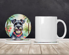 Load image into Gallery viewer, Schnauzer Luau Large Sandstone Coasters Pack of 4