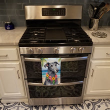 Load image into Gallery viewer, Scottish Deerhound Luau Kitchen Towel
