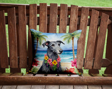 Load image into Gallery viewer, Scottish Deerhound Luau Throw Pillow - 14x14 Decorative Pillow – Art for Your Home &amp; Patio