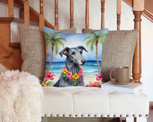 Load image into Gallery viewer, Scottish Deerhound Luau Throw Pillow - 14x14 Decorative Pillow – Art for Your Home &amp; Patio