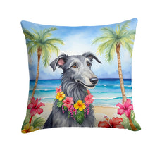 Load image into Gallery viewer, Scottish Deerhound Luau Throw Pillow - 14x14 Decorative Pillow – Art for Your Home &amp; Patio
