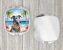 Load image into Gallery viewer, Scottish Deerhound Luau Compact Mirror – Stylish Purse Mirror with Artistic Covers