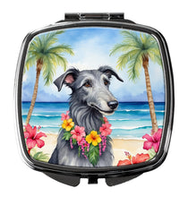 Load image into Gallery viewer, Scottish Deerhound Luau Compact Mirror – Stylish Purse Mirror with Artistic Covers