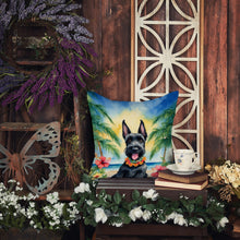 Load image into Gallery viewer, Scottish Terrier Luau Throw Pillow - 14x14 Decorative Pillow – Art for Your Home &amp; Patio