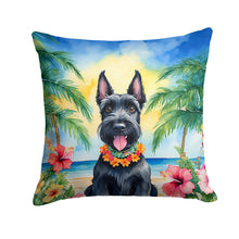 Load image into Gallery viewer, Scottish Terrier Luau Throw Pillow - 14x14 Decorative Pillow – Art for Your Home &amp; Patio