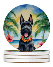 Load image into Gallery viewer, Scottish Terrier Luau Large Sandstone Coasters Pack of 4