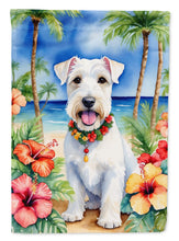 Load image into Gallery viewer, Sealyham Terrier Luau Garden Flag – Tropical Dog Decor with Hibiscus &amp; Palm Leaves