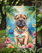 Load image into Gallery viewer, Shar Pei Luau Garden Flag – Tropical Dog Decor with Hibiscus &amp; Palm Leaves