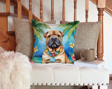 Load image into Gallery viewer, Shar Pei Luau Throw Pillow - 14x14 Decorative Pillow – Art for Your Home &amp; Patio