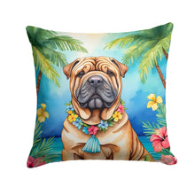 Load image into Gallery viewer, Shar Pei Luau Throw Pillow - 14x14 Decorative Pillow – Art for Your Home &amp; Patio