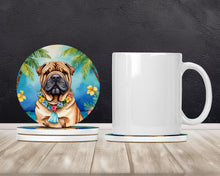 Load image into Gallery viewer, Shar Pei Luau Large Sandstone Coasters Pack of 4