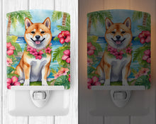 Load image into Gallery viewer, Shiba Inu Luau Ceramic Night Light