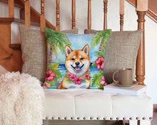 Load image into Gallery viewer, Shiba Inu Luau Throw Pillow - 14x14 Decorative Pillow – Art for Your Home &amp; Patio