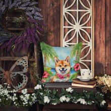 Load image into Gallery viewer, Shiba Inu Luau Throw Pillow - 14x14 Decorative Pillow – Art for Your Home &amp; Patio