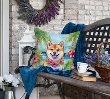 Load image into Gallery viewer, Shiba Inu Luau Throw Pillow