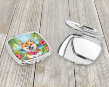 Load image into Gallery viewer, Shiba Inu Luau Compact Mirror – Stylish Purse Mirror with Artistic Covers