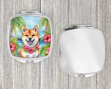 Load image into Gallery viewer, Shiba Inu Luau Compact Mirror – Stylish Purse Mirror with Artistic Covers