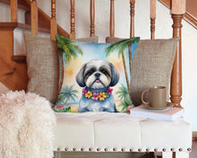 Load image into Gallery viewer, Shih Tzu Luau Throw Pillow - 14x14 Decorative Pillow – Art for Your Home &amp; Patio