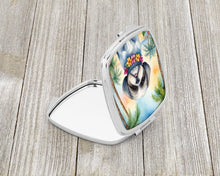 Load image into Gallery viewer, Shih Tzu Luau Compact Mirror – Stylish Purse Mirror with Artistic Covers