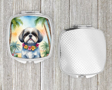 Load image into Gallery viewer, Shih Tzu Luau Compact Mirror – Stylish Purse Mirror with Artistic Covers