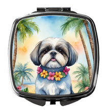 Load image into Gallery viewer, Shih Tzu Luau Compact Mirror – Stylish Purse Mirror with Artistic Covers