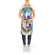 Load image into Gallery viewer, Siberian Husky Luau Apron – Artist-Designed Kitchen, BBQ &amp; Craft Apron