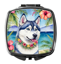 Load image into Gallery viewer, Siberian Husky Luau Compact Mirror – Stylish Purse Mirror with Artistic Covers
